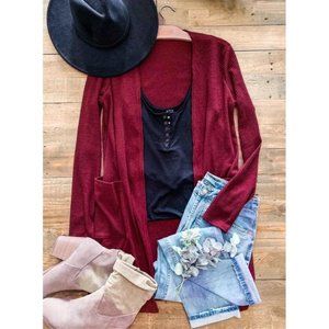 Blakeley Sierra Ribbed Cardigans - Choice of Wine or Green